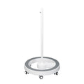 Lumeno Rollstativ 6159 mit Fußring in Grau, fünf Laufrollen