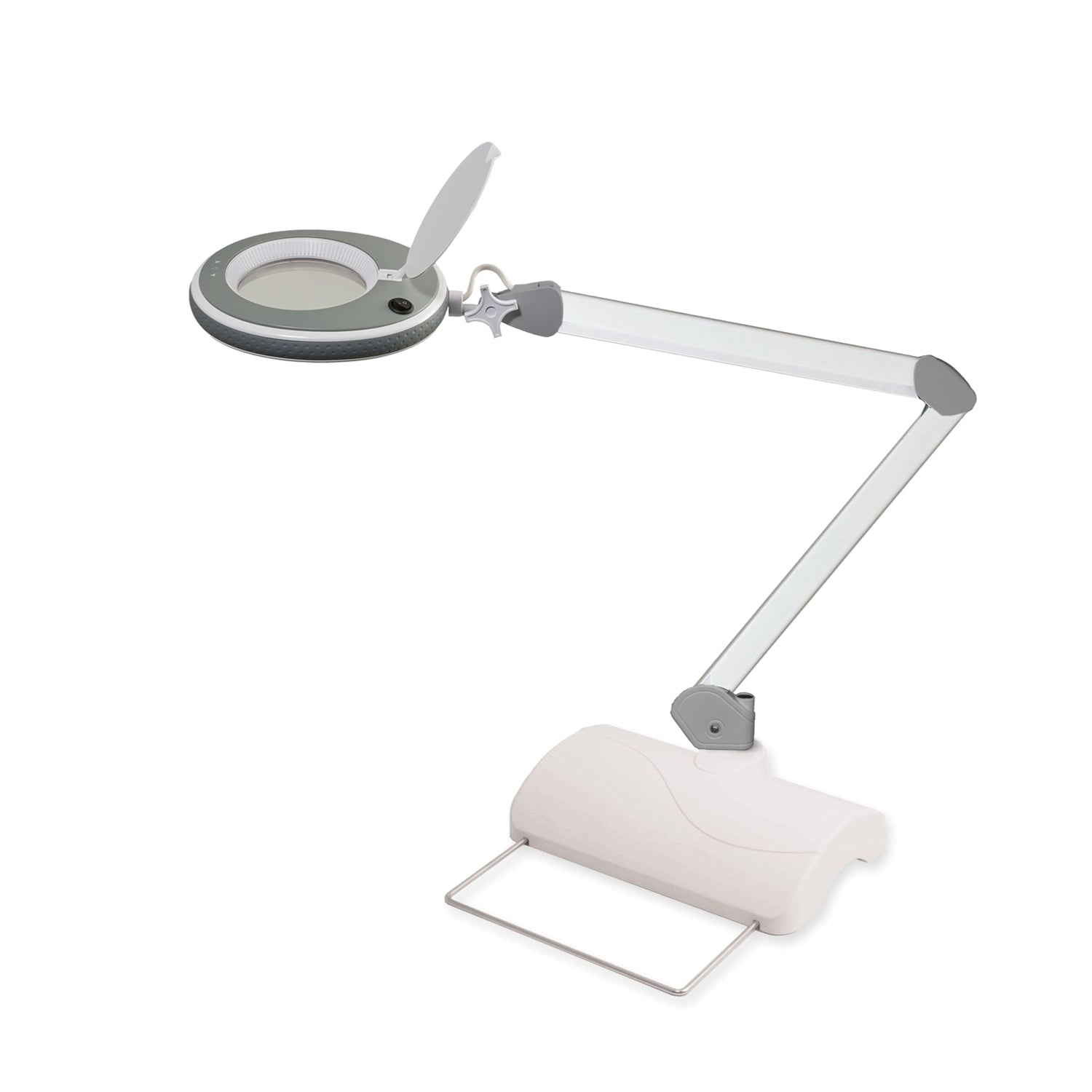 B-WARE - Lumeno Lupenleuchte 8213GR und Tischstativ 6180 im Set mit 3 Dioptrien