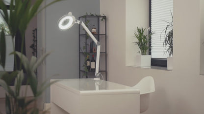Lumeno Lupa LED Serie 8213/8215 con luminosidad regulable, gris