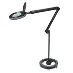 Lumeno 721X Lupenleuchte in Schwarz im Set mit Rollstativ