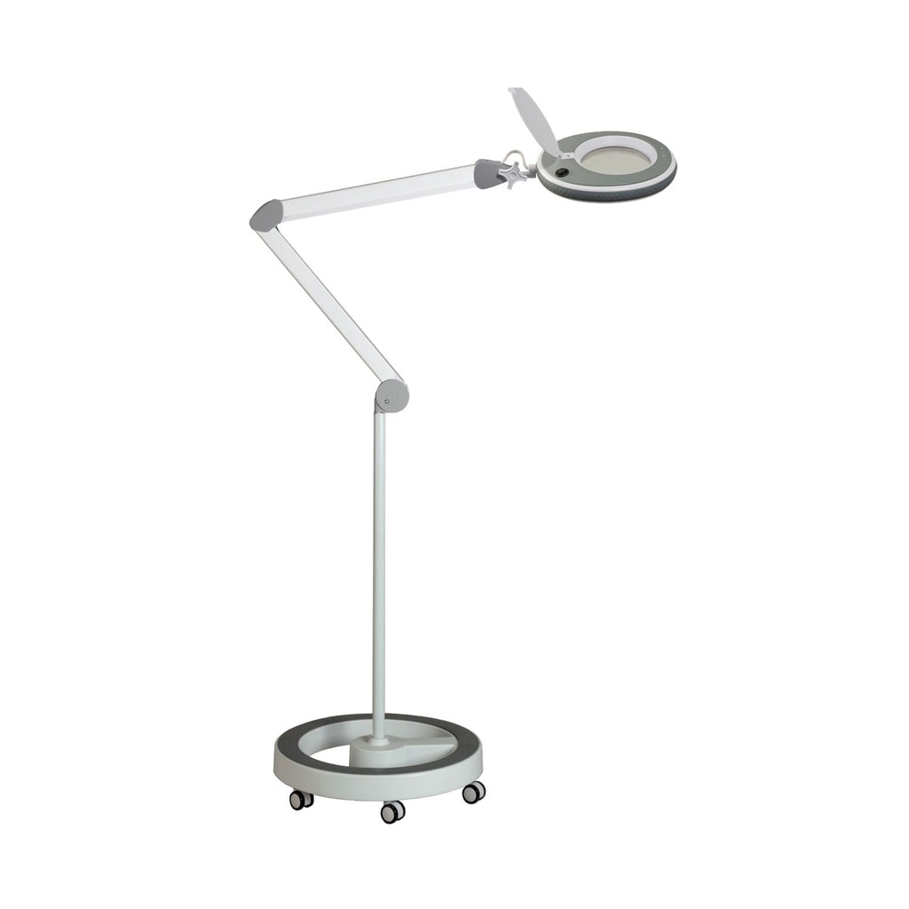 Lumeno 821X Lupenleuchte Grau im Set mit Rollstativ
