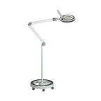 Lumeno 821X Lupenleuchte Grau im Set mit Rollstativ
