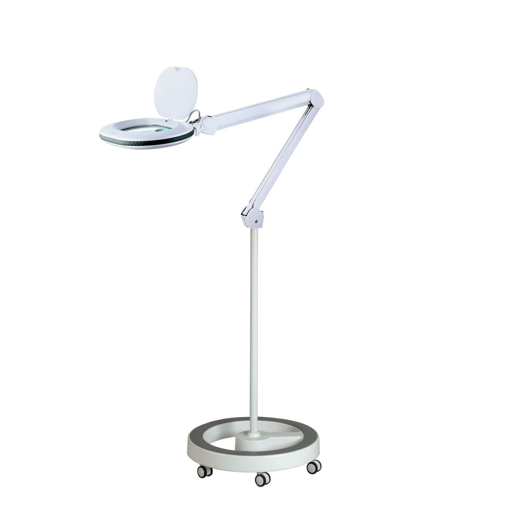 Lumeno 8613 Lupenleuchte mit Gummiring auf Rollstativ 6159